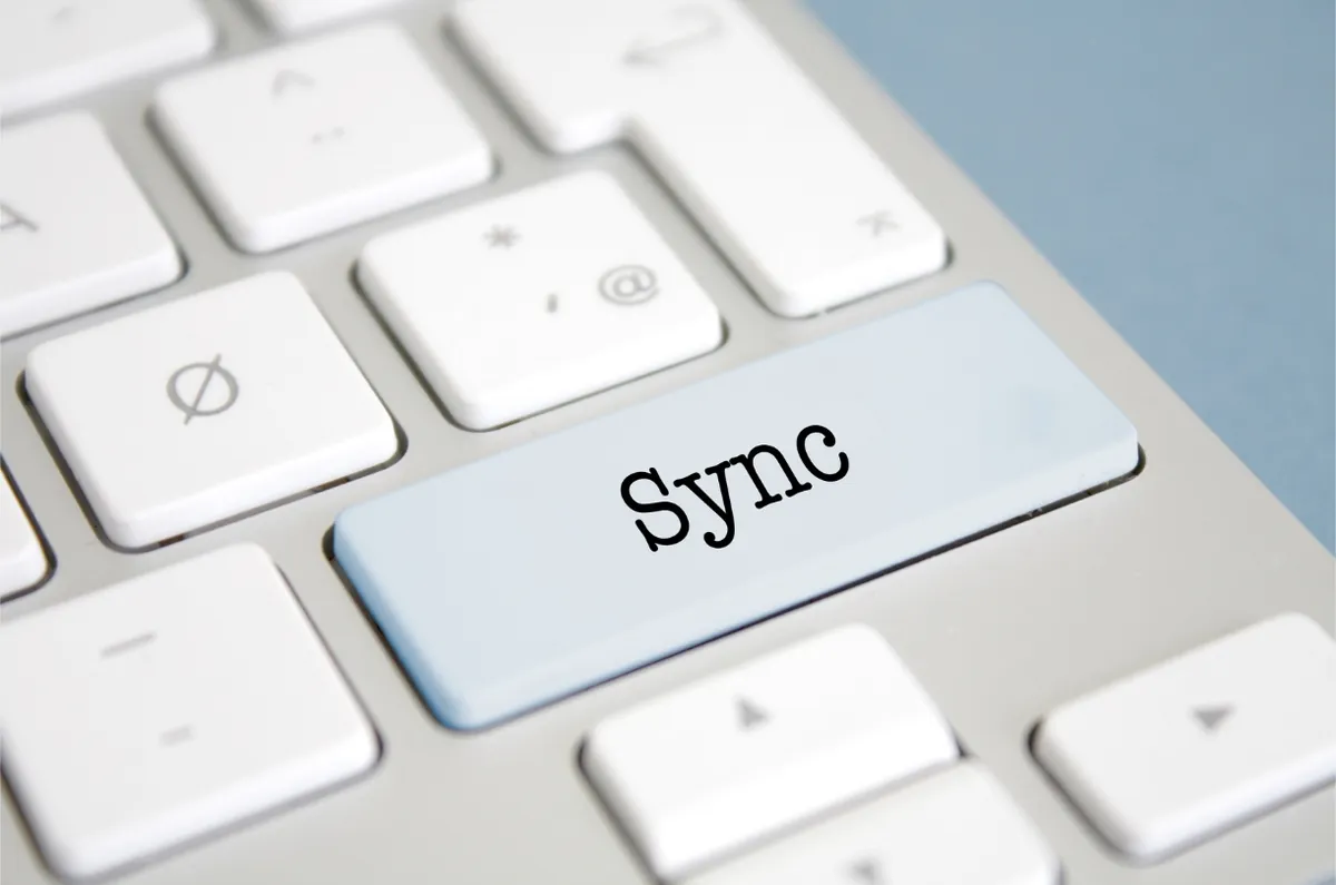 Keyboard key labelled Sync